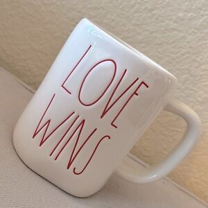 Rae Dunn White with Red LOVE WINS Mug! ❤️